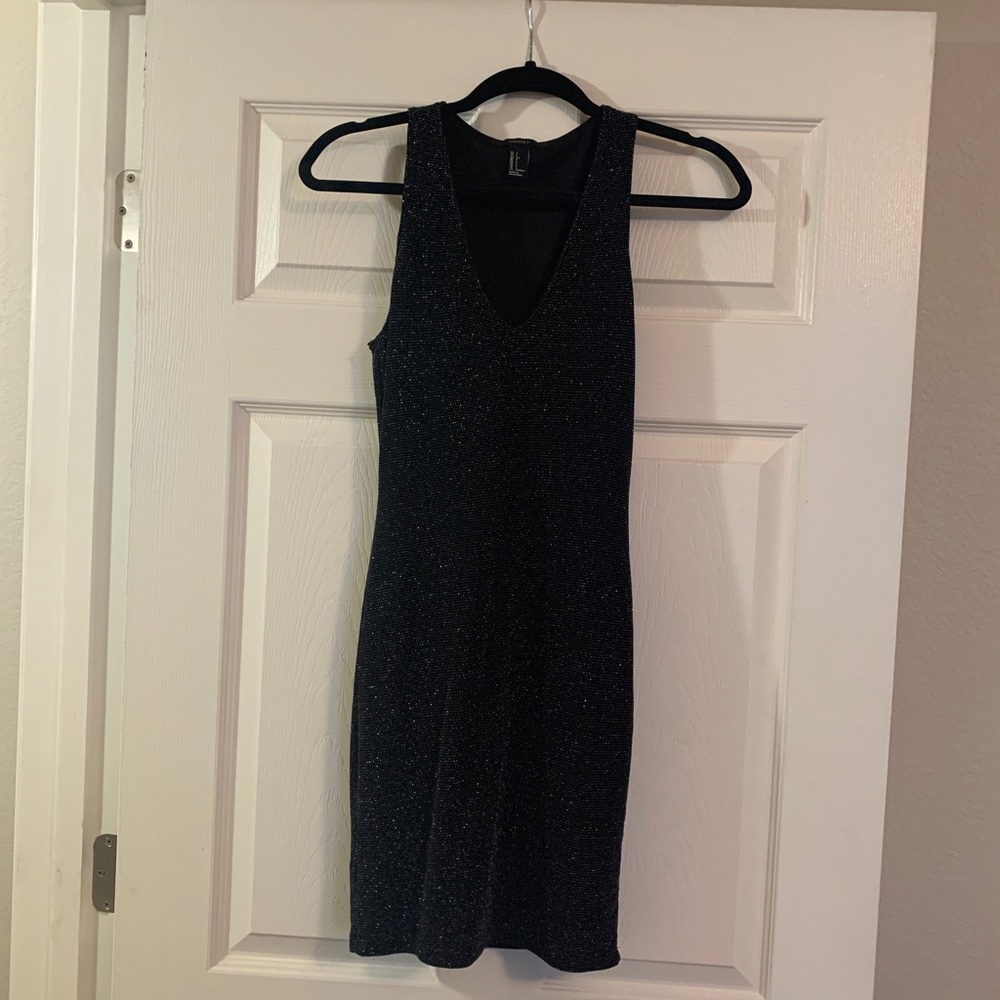 Sparkle V Neck Mini Dress